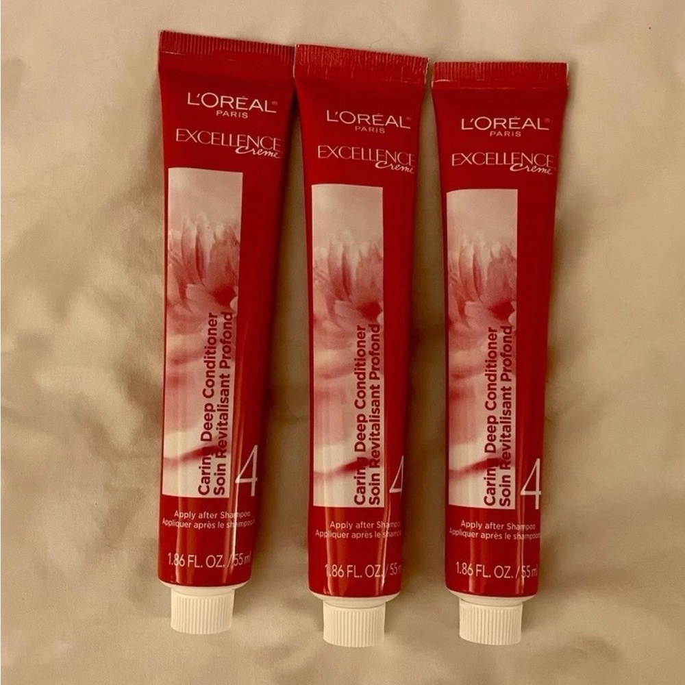 Loreal Excellence Crème Caring Deep Conditioner Lot of 3